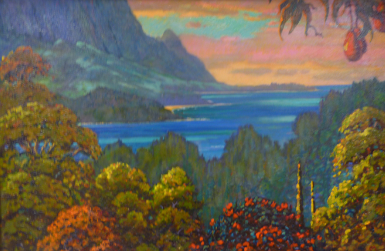 "Mangoes at Black Pot" — painting by Dennis Morton