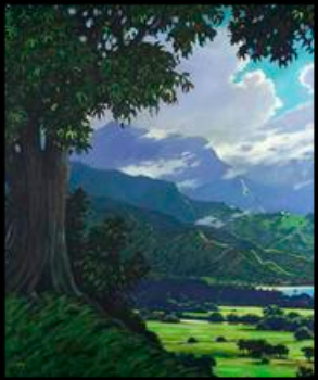 "Mangoes over Hanalei" — painting by Dennis Morton