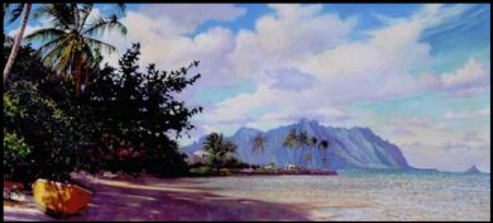"Monkeypod" — painting by Dennis Morton