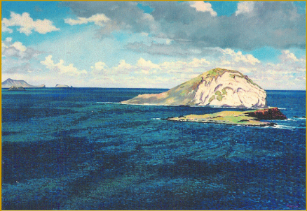 "Rabbit Island" — painting by Dennis Morton