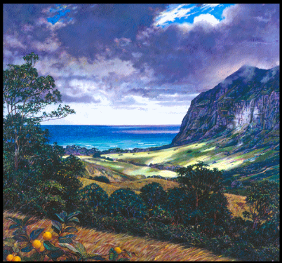 "Kaneohe Bay" — painting by Dennis Morton